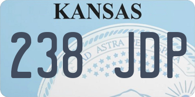 KS license plate 238JDP