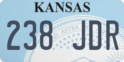 KS license plate 238JDR