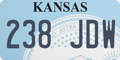 KS license plate 238JDW
