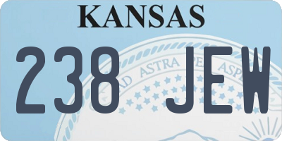 KS license plate 238JEW