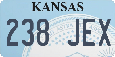KS license plate 238JEX