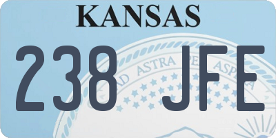 KS license plate 238JFE