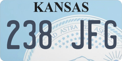 KS license plate 238JFG