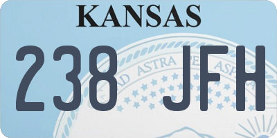 KS license plate 238JFH