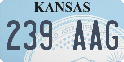 KS license plate 239AAG