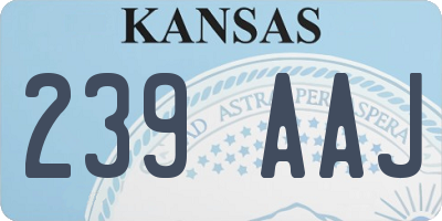 KS license plate 239AAJ