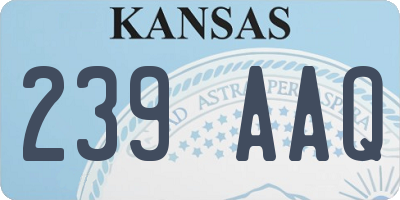 KS license plate 239AAQ