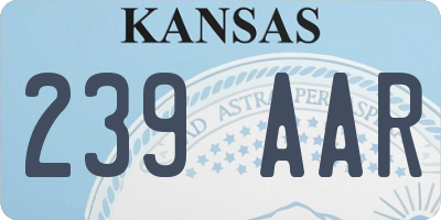 KS license plate 239AAR