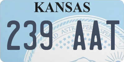 KS license plate 239AAT