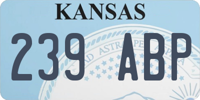 KS license plate 239ABP