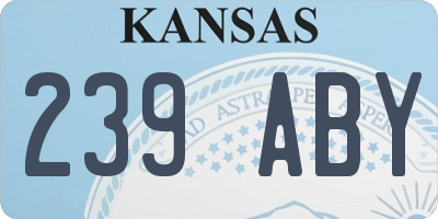 KS license plate 239ABY