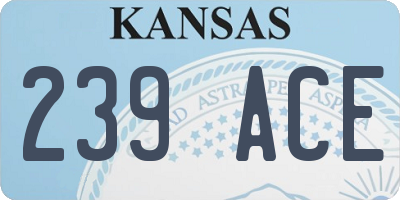KS license plate 239ACE
