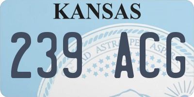 KS license plate 239ACG