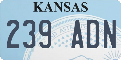 KS license plate 239ADN