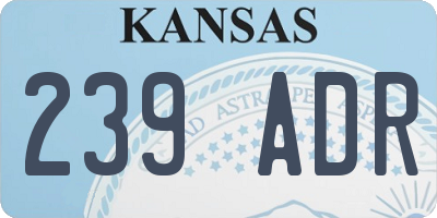 KS license plate 239ADR
