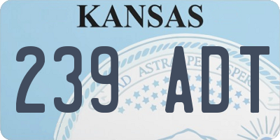 KS license plate 239ADT