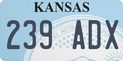 KS license plate 239ADX