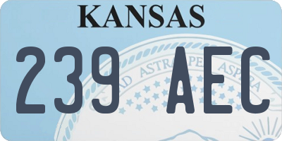 KS license plate 239AEC