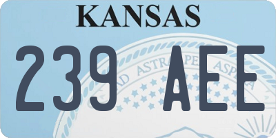 KS license plate 239AEE