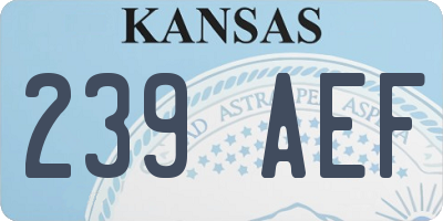 KS license plate 239AEF