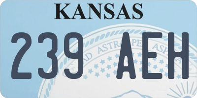 KS license plate 239AEH