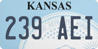 KS license plate 239AEI