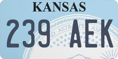 KS license plate 239AEK