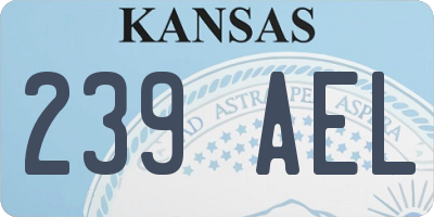 KS license plate 239AEL