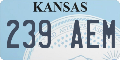 KS license plate 239AEM