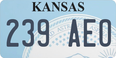 KS license plate 239AEO