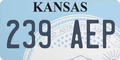KS license plate 239AEP