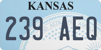 KS license plate 239AEQ