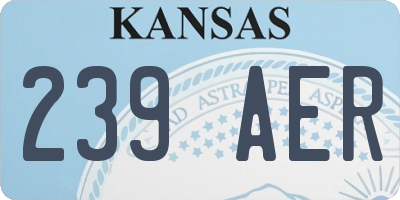 KS license plate 239AER