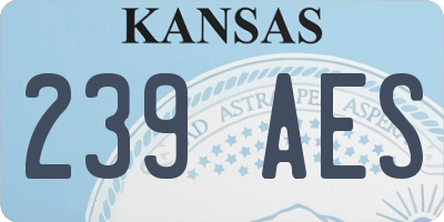 KS license plate 239AES