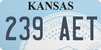 KS license plate 239AET