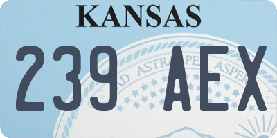 KS license plate 239AEX