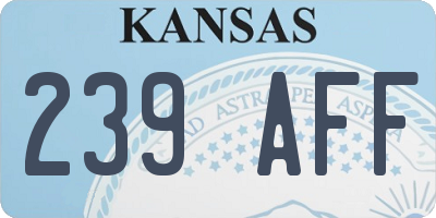 KS license plate 239AFF