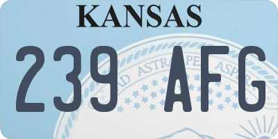 KS license plate 239AFG