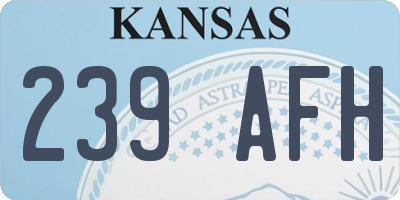 KS license plate 239AFH
