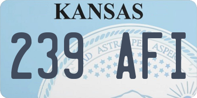 KS license plate 239AFI