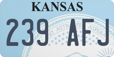 KS license plate 239AFJ