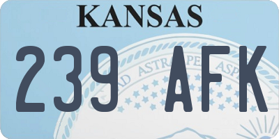 KS license plate 239AFK