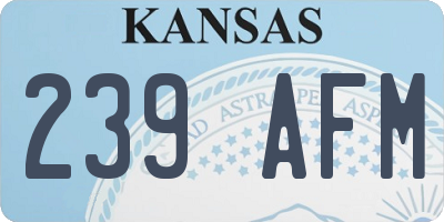 KS license plate 239AFM