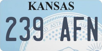 KS license plate 239AFN