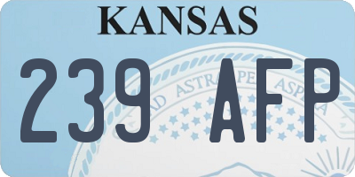 KS license plate 239AFP