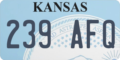 KS license plate 239AFQ