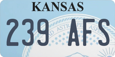 KS license plate 239AFS