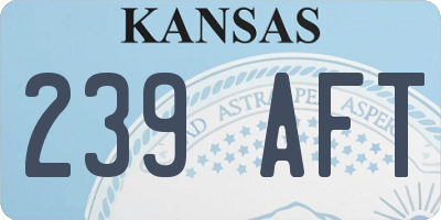 KS license plate 239AFT