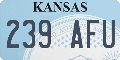 KS license plate 239AFU