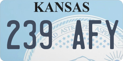KS license plate 239AFY